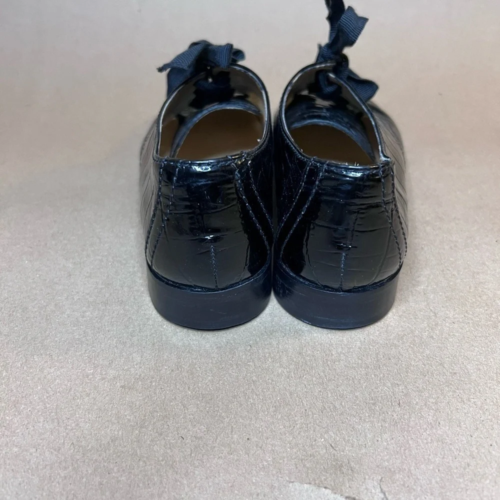 Kate Spade New York Black Patent Leather Oxford Shoes Italy Women’s Size 8B